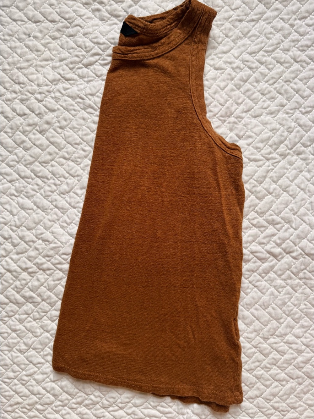 Banana Republic 100% Linen Rust Brown Sleeveless Top - Picture 3 of 4